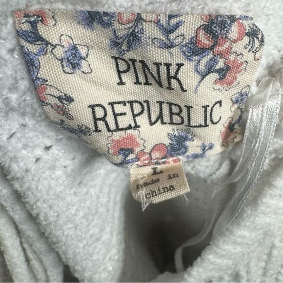 White lace up twist back sweater size large - Picture 5 of 6